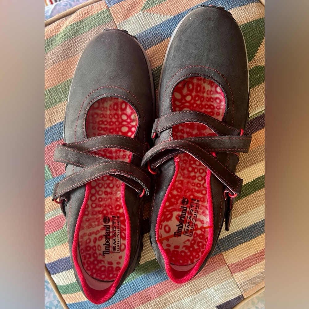 Timberland Women's Black And Red Athletic Shoes Size 9